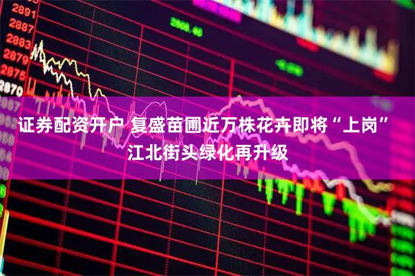证券配资开户 复盛苗圃近万株花卉即将“上岗” 江北街头绿化再升级